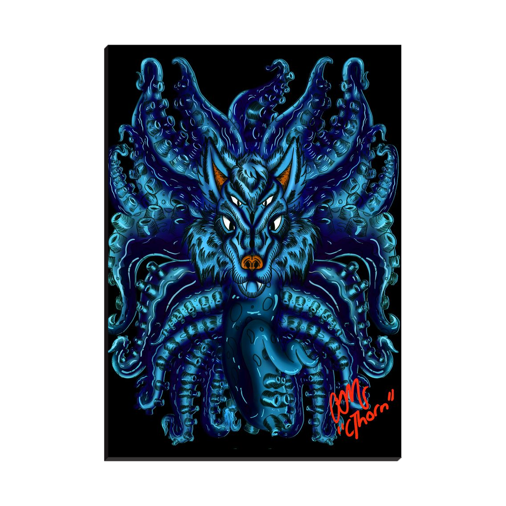 Blue Wolf Tulu Easel Back Canvas